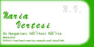 maria vertesi business card